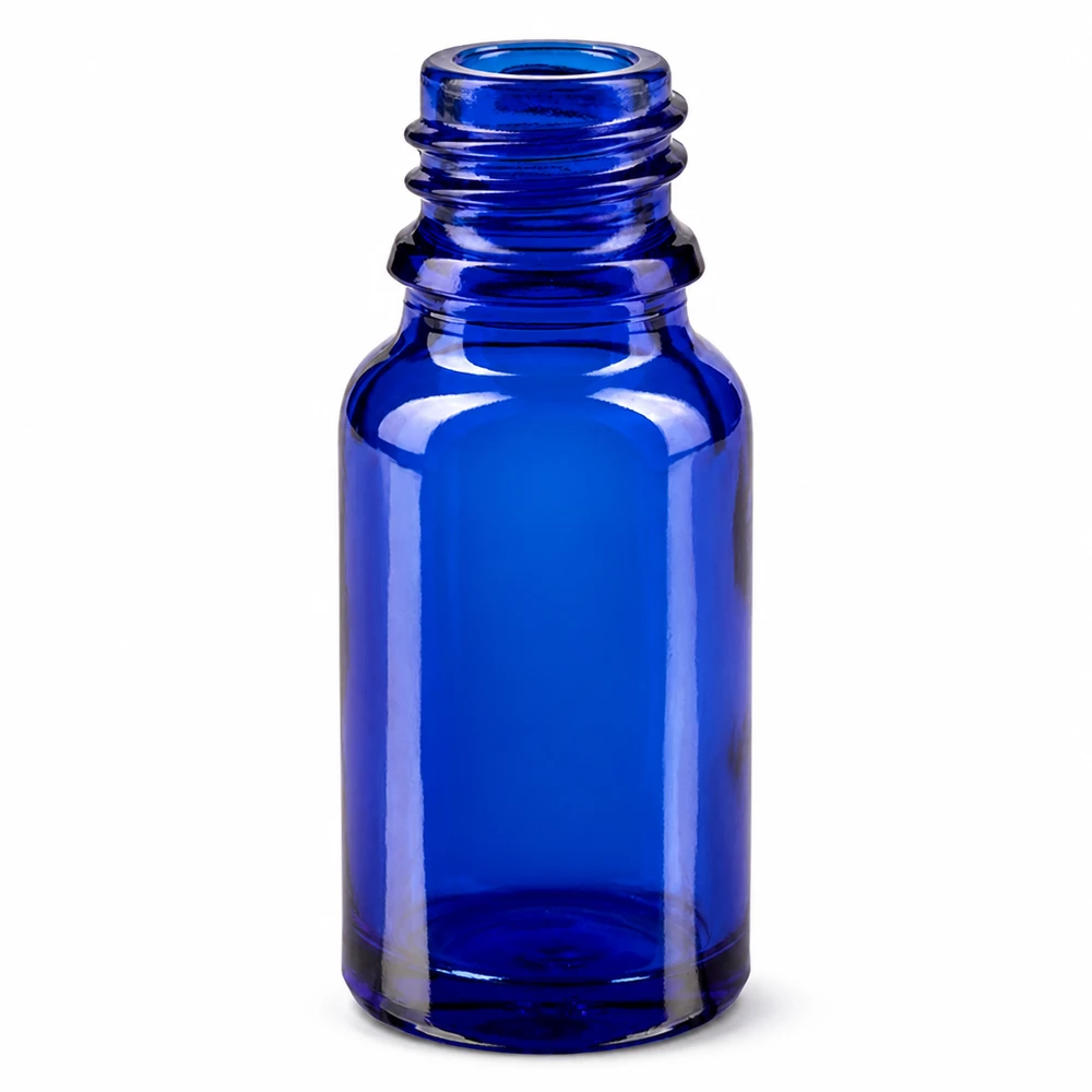 Blauwe glazen fles 10ml Hoogwaardige ApoGlas fles in kobaltblauw 10ml inhoud voor apotheken