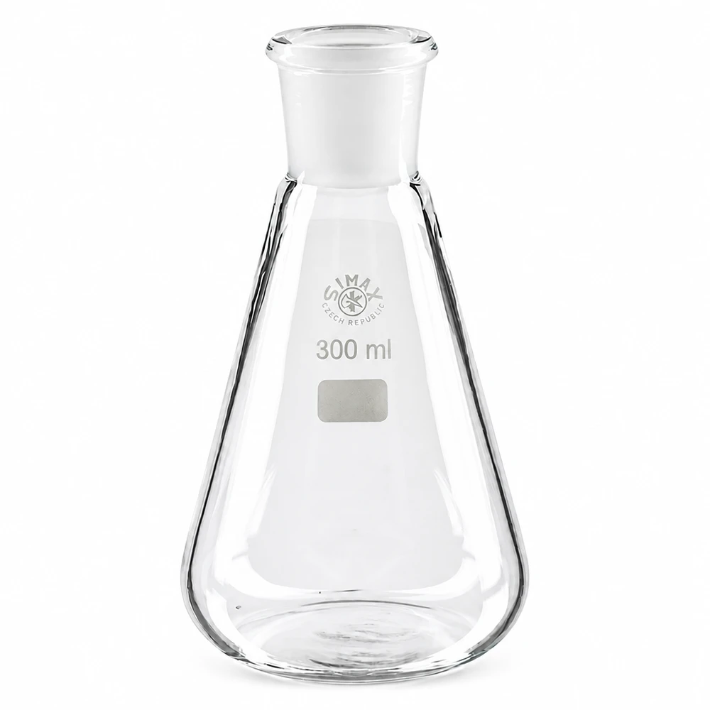 Erlenmeyer 300ml nauwe hals borosilicaat met slijpstuk 29/32 Hoogwaardige glazen laboratoriumkolf van 300 ml met gestandaardiseerde geslepen verbinding voor professioneel gebruik