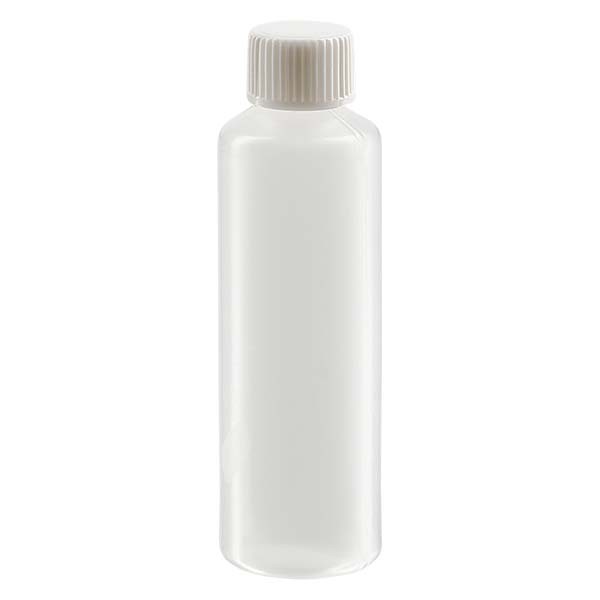 Proeffles (monsterfles) 12 ml, gemaakt van PE-LD, compleet met schroefdop wit Proeffles (monsterfles) 12 ml, gemaakt van PE-LD, compleet met schroefdop wit
