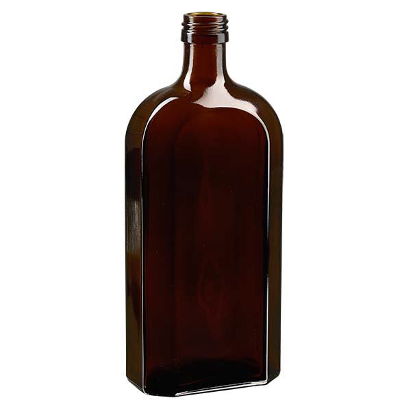 500 ml Meplat fles bruin PP28 500 ml Meplat fles bruin PP28