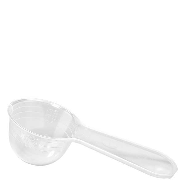 Maatlepel van PP 30ml transparant met ingegrifte maataanduiding Maatlepel van PP 30ml transparant met ingegrifte maataanduiding