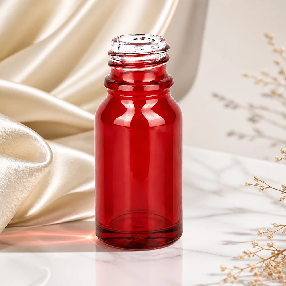 10ml apothekersfles RedLine UT18/10 UNiTWIST Professionele glazen fles RedLine 10ml UT18/10 met optimale lichtbeschermende functie dankzij de rode kleur