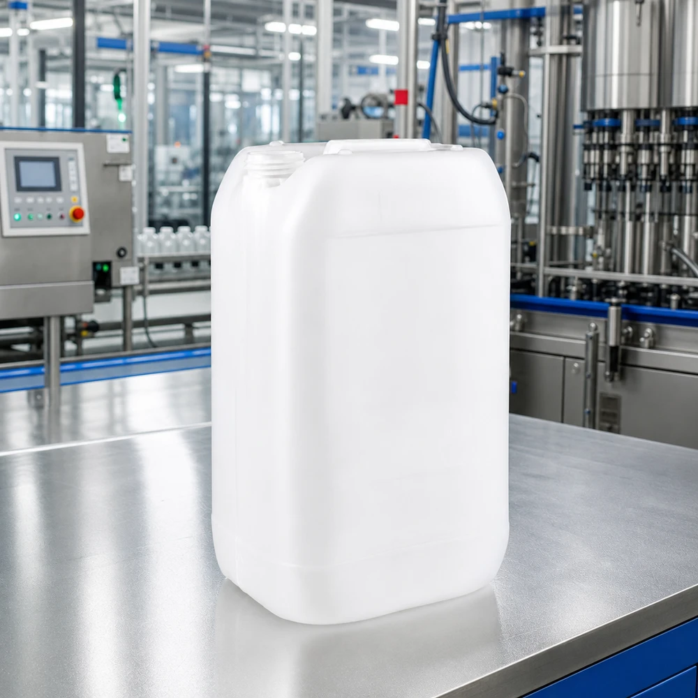 Voedselveilige jerrycan van 15 liter zonder sluiting, in rechthoekige vorm, voor vloeistoffen