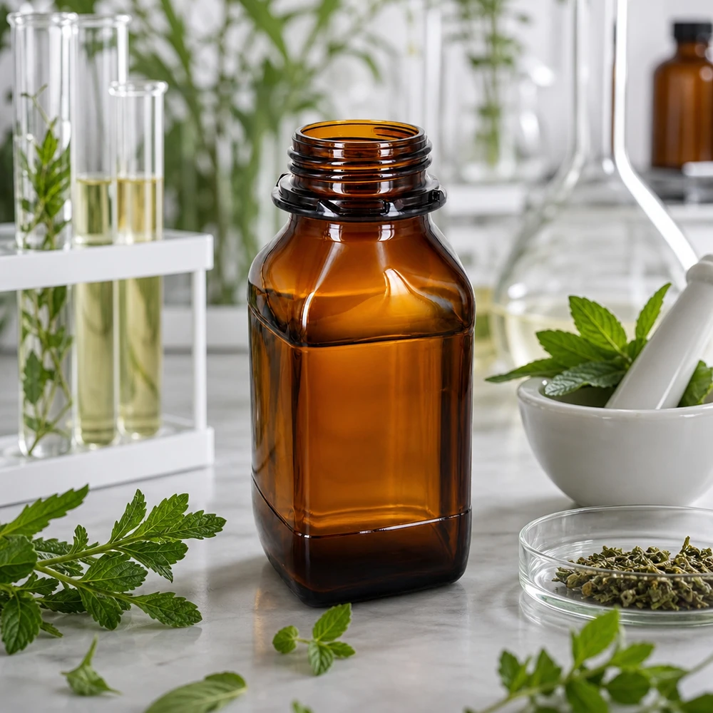 Voorraadfles van 500 ml van bruin glas – uw betrouwbare bescherming voor waardevolle stoffen Amberkleurige glazen fles van 500 ml voor professionele opslag van chemicaliën in laboratoria en de industrie