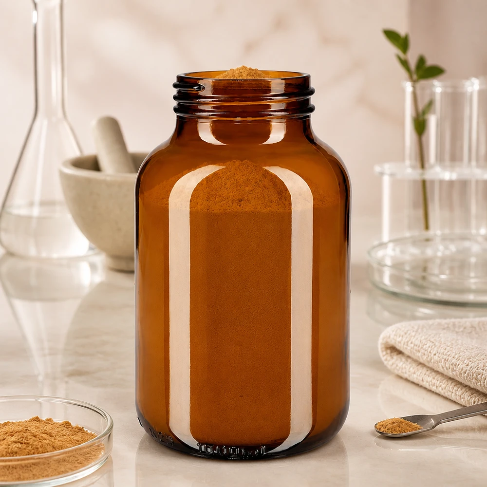 Fles met wijde hals 1000 ml bruin glas met DIN 68 opening zonder sluiting Grote 1000ml fles met brede hals van donker amberkleurig glas met brede opening voor poeders en granulaten