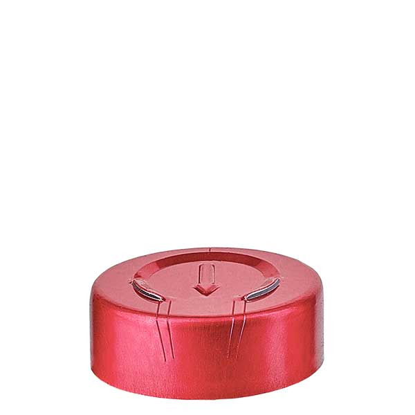 Afsluitdop 20,25 x 7,4 mm met volledige afscheuring, rood