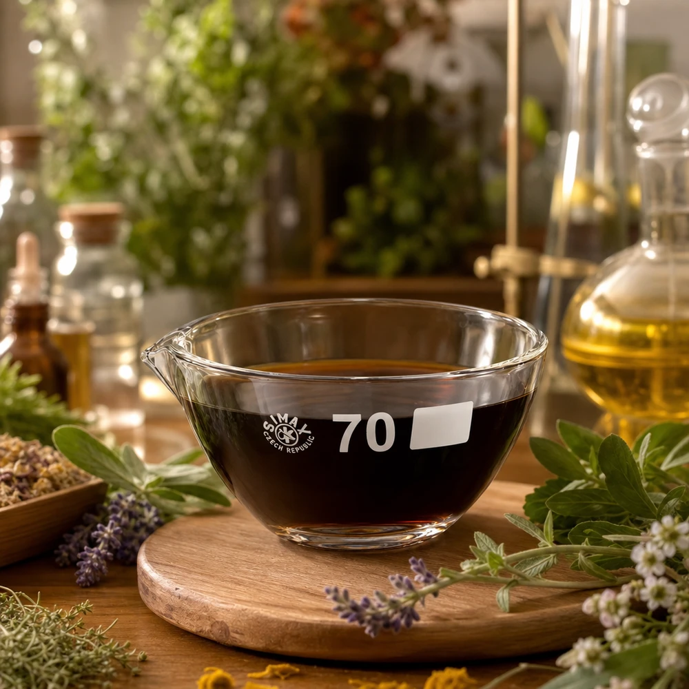 Indampschaal 60ml van borosilicaatglas met schenktuit Veelzijdig 60 ml glazen schaaltje met borosilicaat tuit voor diverse laboratoriumtoepassingen