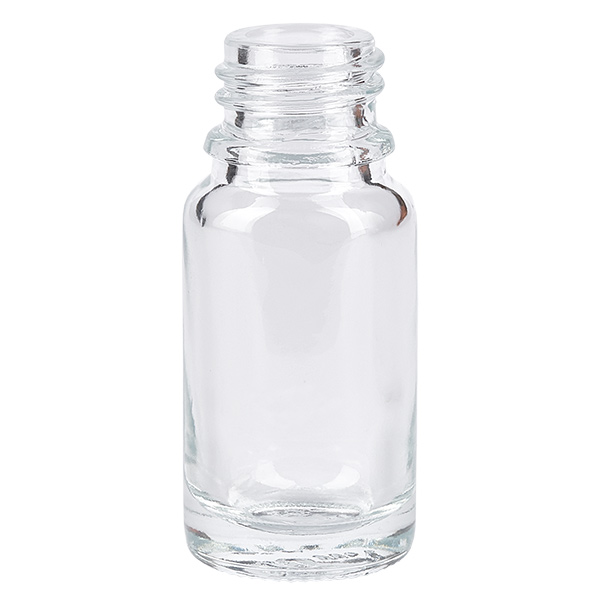 ClearLine-apothekersflesje van 10 ml, van helder glas met DIN 18-schroefdraad van UNiTWIST