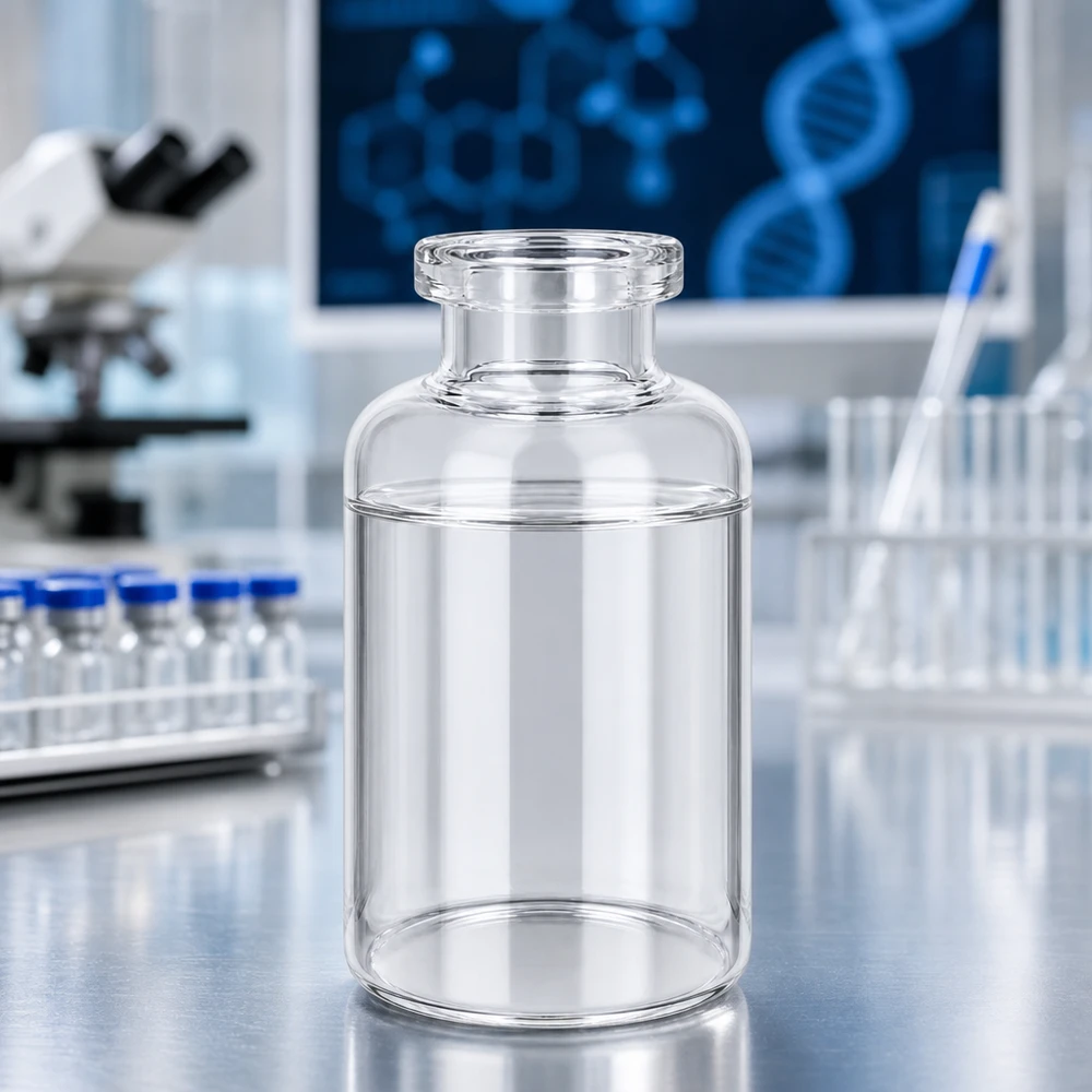 Injectiefles helder glas 30ml Klarglas Vial 30ml mit dickem Flaschenboden und glatter Oberfläche für aseptische Abfüllprozesse