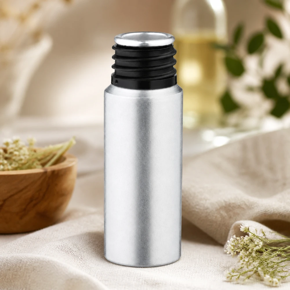 20 ml aluminium fles gebeitst zonder sluiting Handig 20ml flesje van gepekeld aluminium in zakformaat voor onderweg
