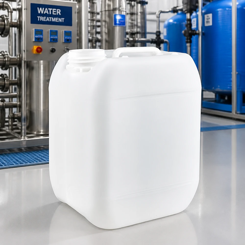 Lichte chemicaliënkanister van 5 liter zonder sluiting in een professionele omgeving