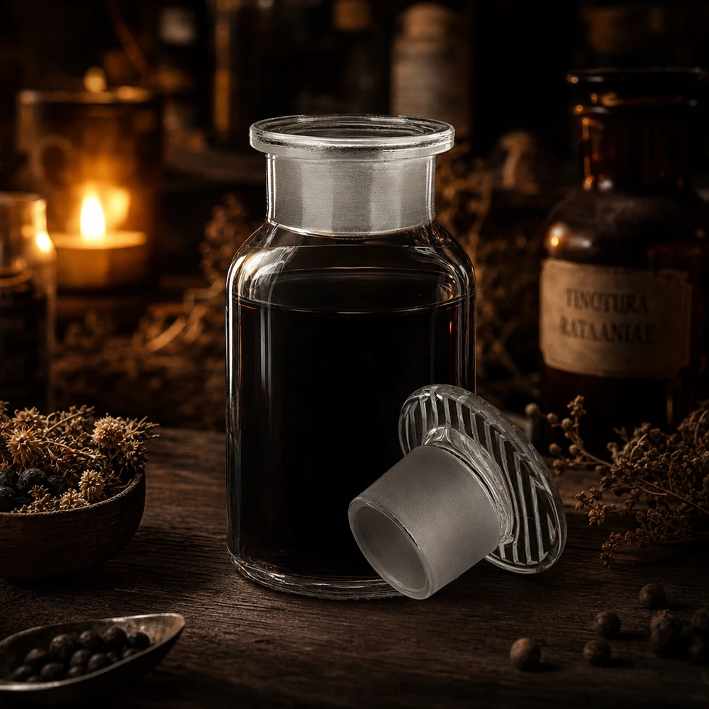 Apothekersfles 100 ml wijde hals helder glas incl. glazen stop Decoratieve laboratoriumfles van 100 ml, helder, met glazen stop met brede hals voor etherische oliën