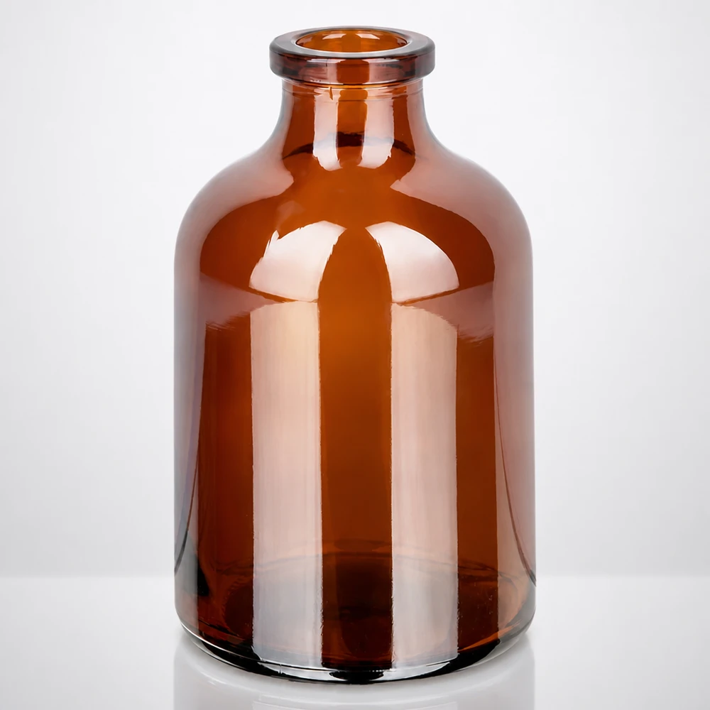 Injectiefles bruin glas 50ml Sterile Injektionsflasche Braunglas 50ml für Veterinär- und Humanmedizin geeignet