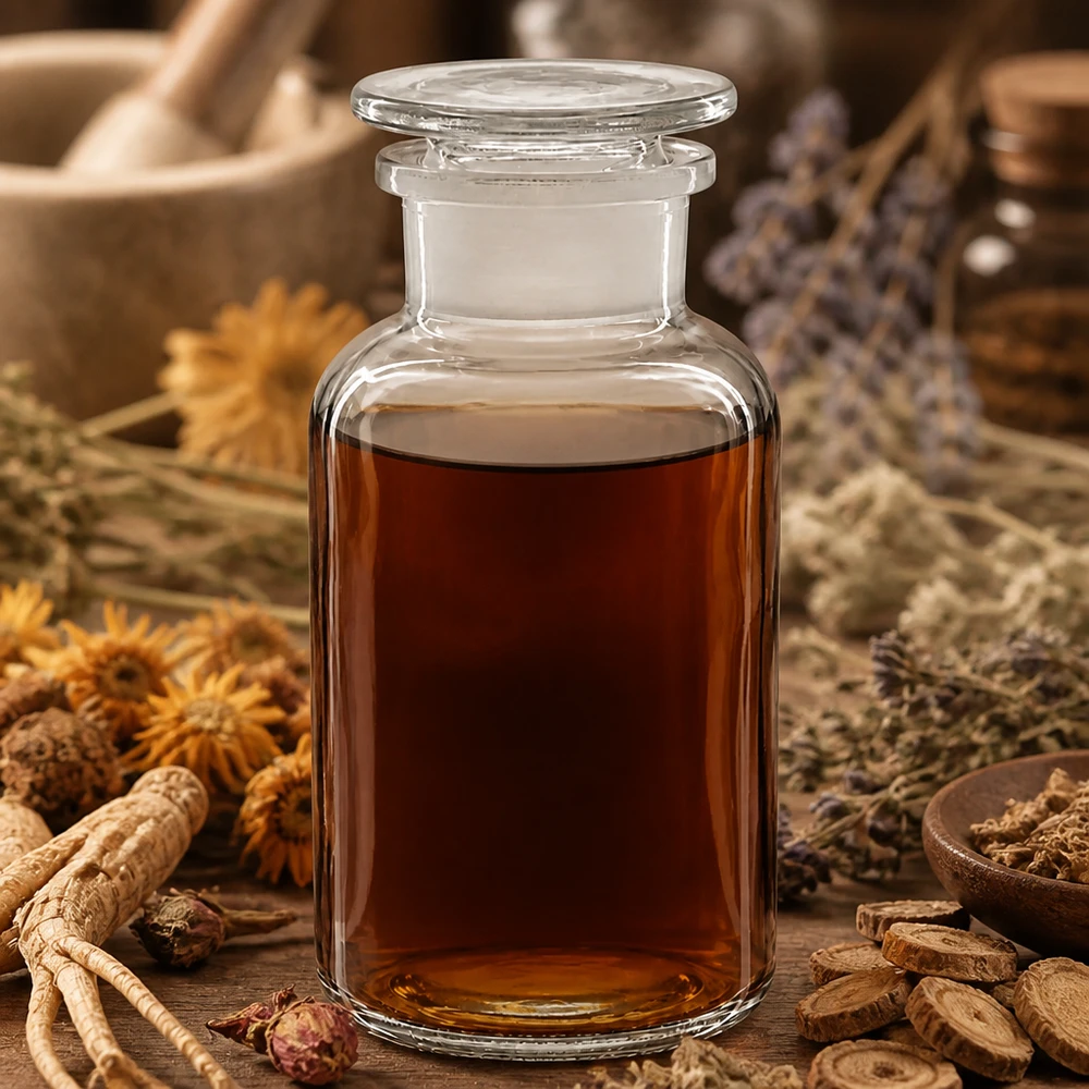 Apothekersfles 500 ml wijde hals helder glas incl. glazen stop Glazen voorraadfles met brede hals, 500 ml, met stop, voor etherische oliën en plantenextracten