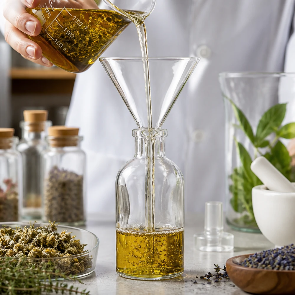 Glazen trechter Ø 100mm - borosilicaat 3.3 - 60° hoek Precisielaboratoriumtrechter 100 mm van temperatuurbestendig borosilicaatglas voor exacte dosering