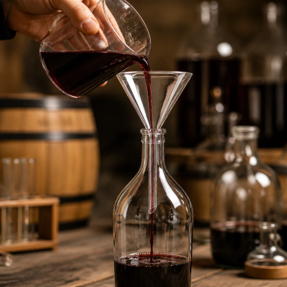 Glazen trechter Ø 85mm - borosilicaat 3.3 - 60° hoek Laboratoriumtrechter met korte steel van borosilicaatglas met een diameter van 85 mm voor nauwkeurig decanteren