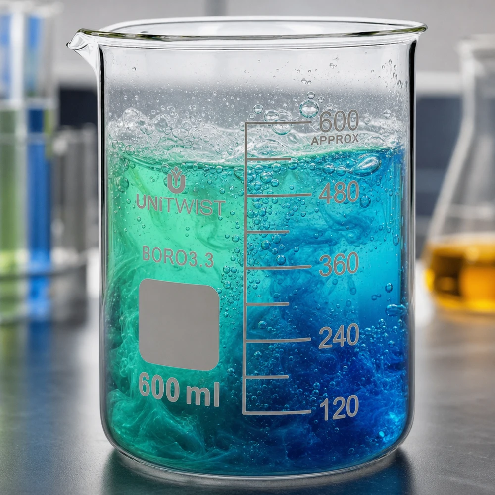 UNiTWIST bekerglas 600 ml van hittebestendig Boro3.3-glas voor chemische proeven