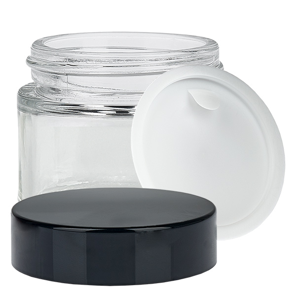 Glazen pot 60ml helder met deksel UNiTWIST