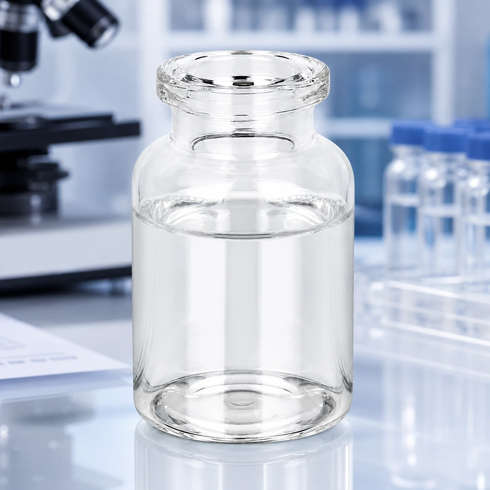 Hochwertige Glasflasche 10ml für pharmazeutische Injektionslösungen mit optisch reinem Klarglas