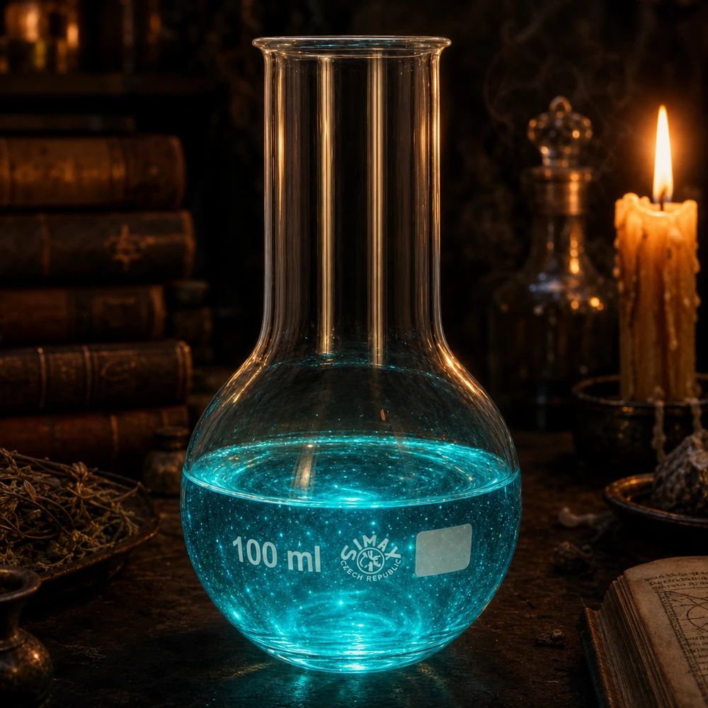 Platbodem kolf 100ml wijde hals borosilicaat met afgeronde rand Borosilicaatkolf 100 ml met hittebestendige eigenschappen voor verwarmingsexperimenten