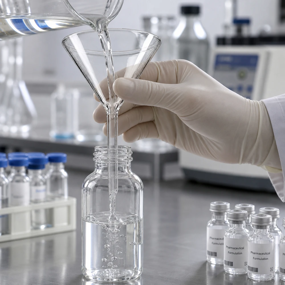 Glazen trechter Ø 75mm - borosilicaat 3.3 - 60° hoek Transparante laboratoriumtrechter 75 mm borosilicaatglas met kort handvat voor het schoon vullen van vloeistoffen