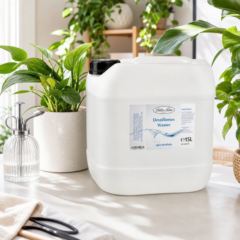 15 liter gedestilleerd water - Aqua dest in blanke premium jerrycan van Doktor Klaus 15 liter gedestilleerd water - Aqua dest in blanke premium jerrycan van Doktor Klaus