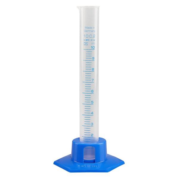 10ml maatcilinder PP, maatverdeling met voet 10ml maatcilinder PP, maatverdeling met voet