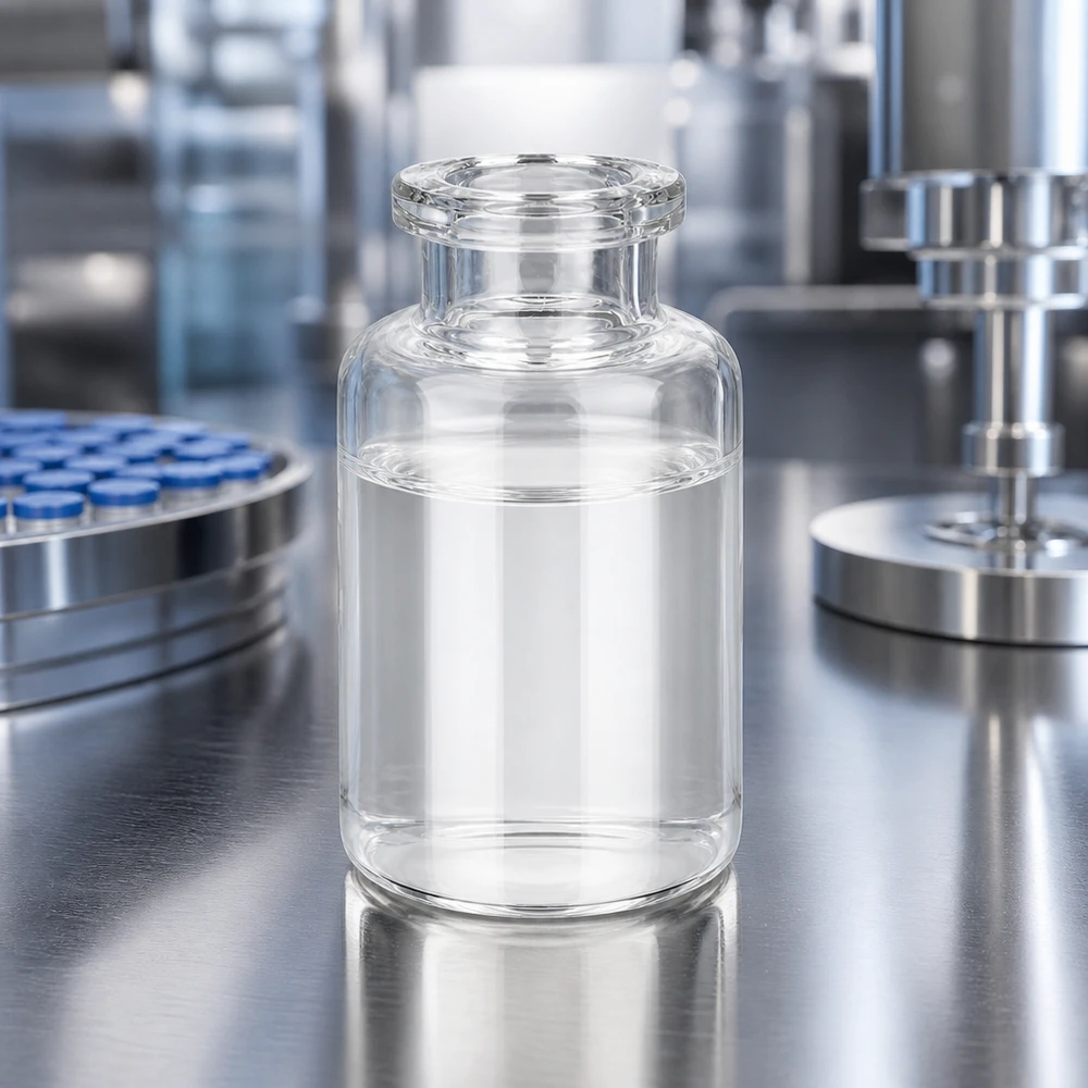 Injectiefles helder glas 20ml Durchsichtige Pharmaverpackung 20ml Injektionsflasche mit charakteristischem Taillenhals aus Klarglas
