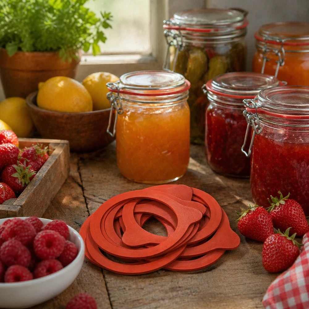 Inlegring van natuurrubber RR80 Inmaakring RR80 natuurrubber sinaasappel voor inmaakpotten met jam gelei aardbeien frambozen inmaken