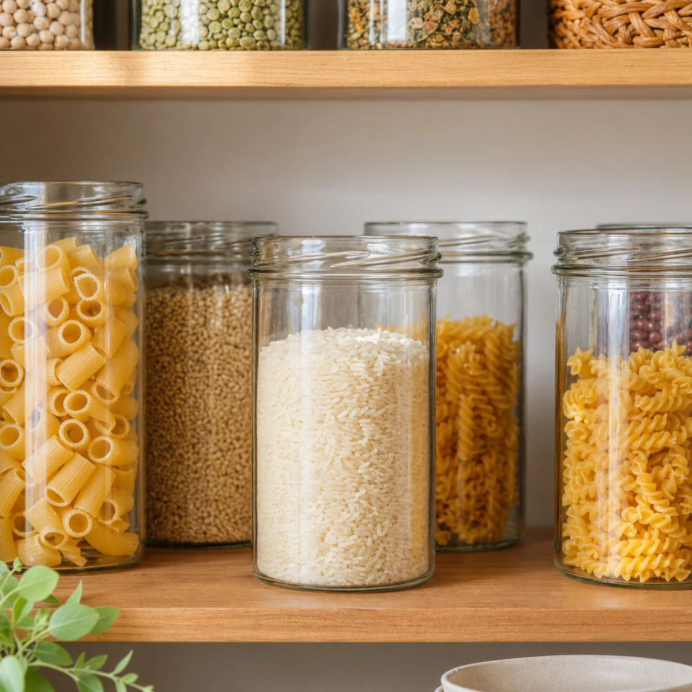 435ml beker zonder deksel (TO82) UNiTWIST UNiTWIST Sturz435 potten 435ml TO82 voor het georganiseerd bewaren van pasta, rijst en granen in voorraadkasten