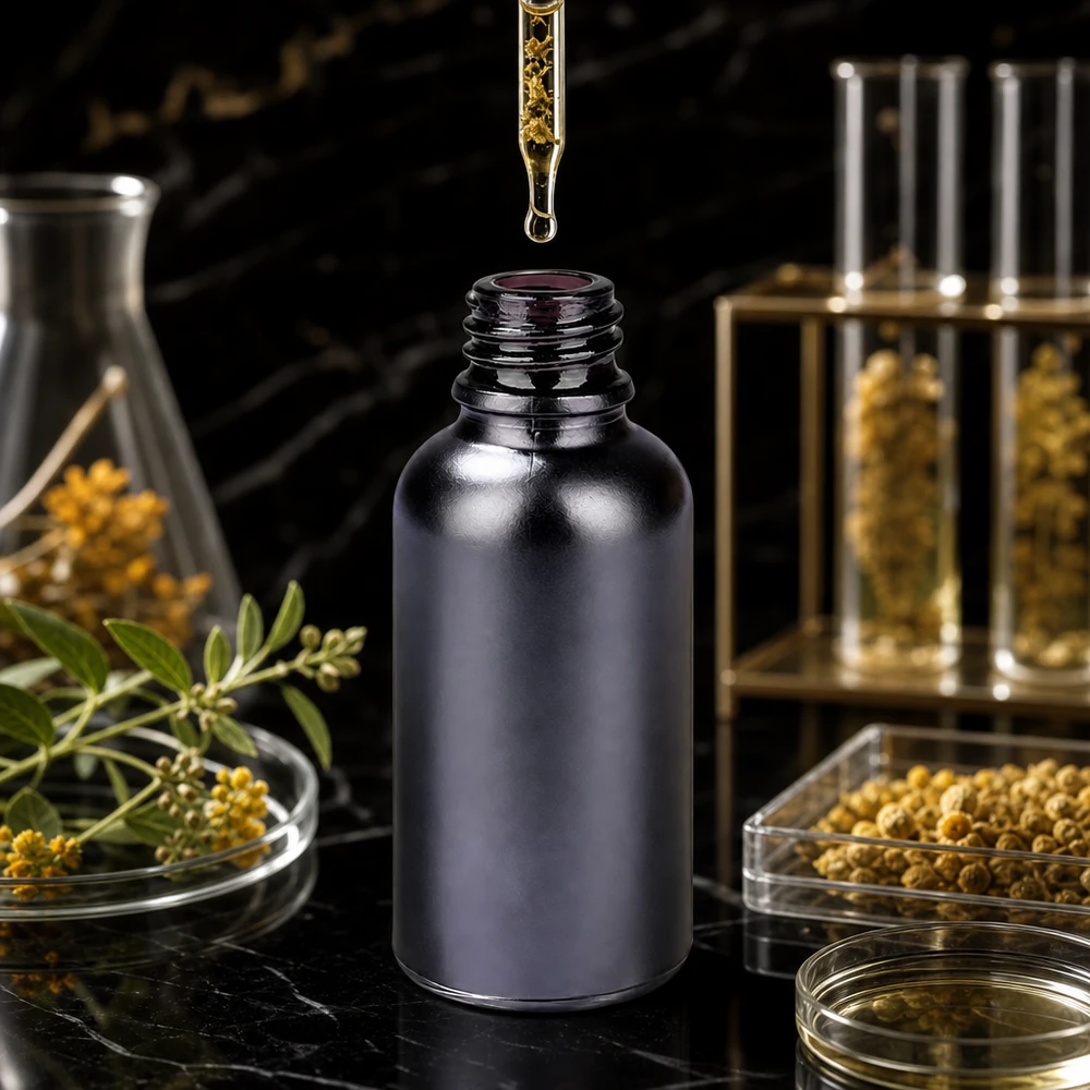 30ml apothekersfles BlackLine UT18/30 UNiTWIST Violet glazen apothekersfles BlackLine 30ml met UT18/30 dop beschermt tegen schadelijke lichtinval