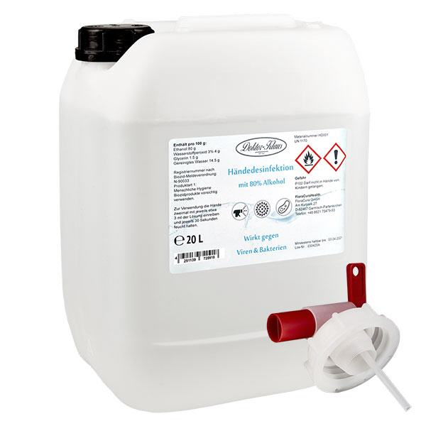 Navulling handdesinfectiemiddel 20L Doktor-Klaus Navulling handdesinfectiemiddel 20L Doktor-Klaus