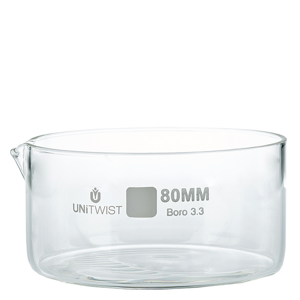 Kristalliseer schaal ø80mm borosilicaatglas UNiTWIST
