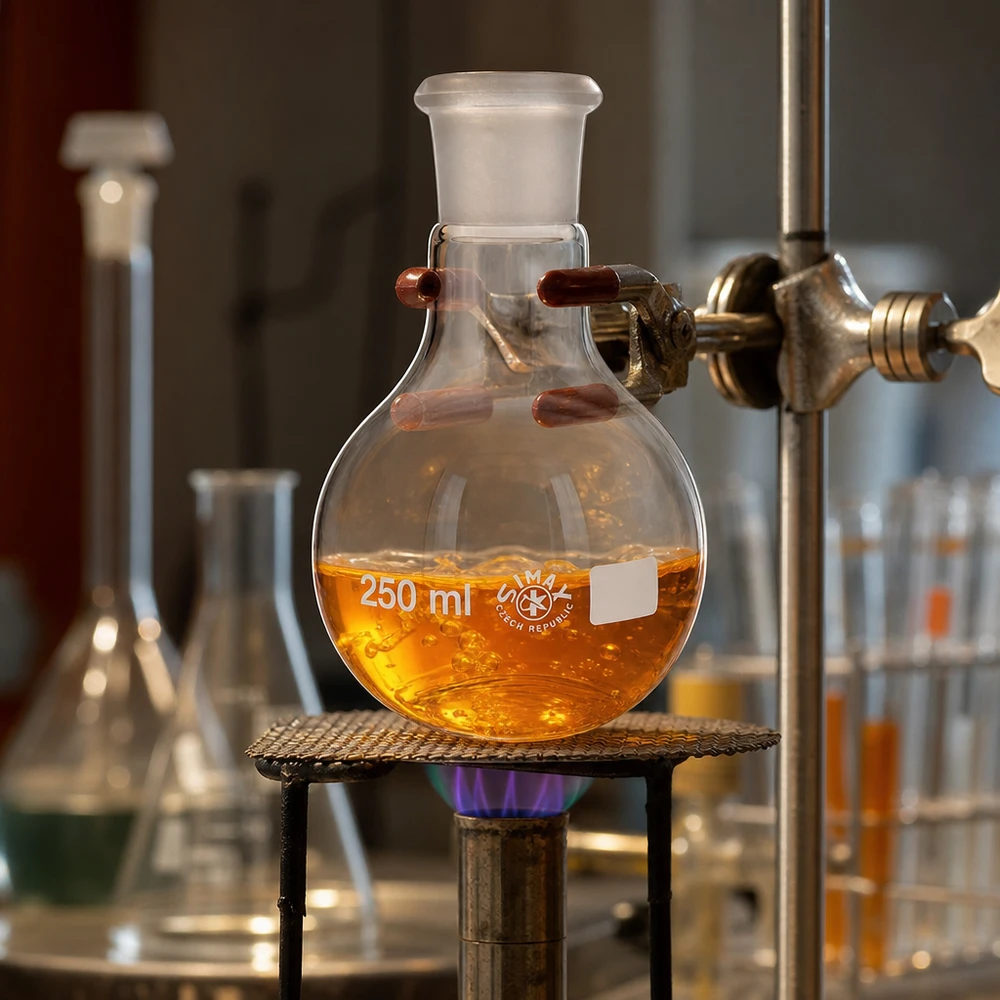 Platbodem kolf 250ml wijde hals borosilicaat met slijpstuk 29/32 250 ml erlenmeyer van hittebestendig glas met zijaansluiting