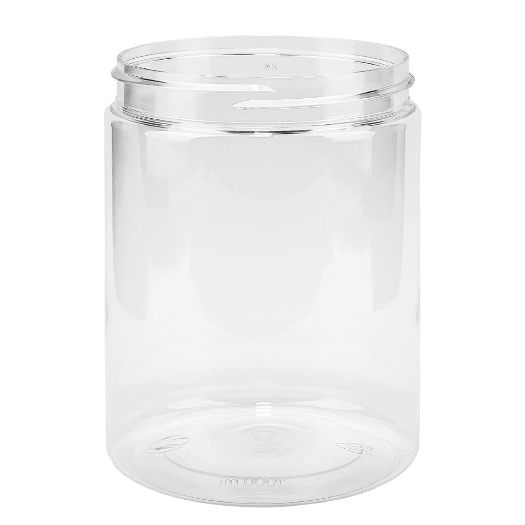 PET pot met schroefdeksel 1000 ml helder schroefdraad 100 mm