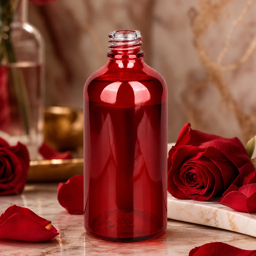Apothekersfles 100ml RedLine UT18/100 UNiTWIST Compacte RedLine fles van 100 ml met UT18 hals voor nauwkeurig doseren van vloeistoffen