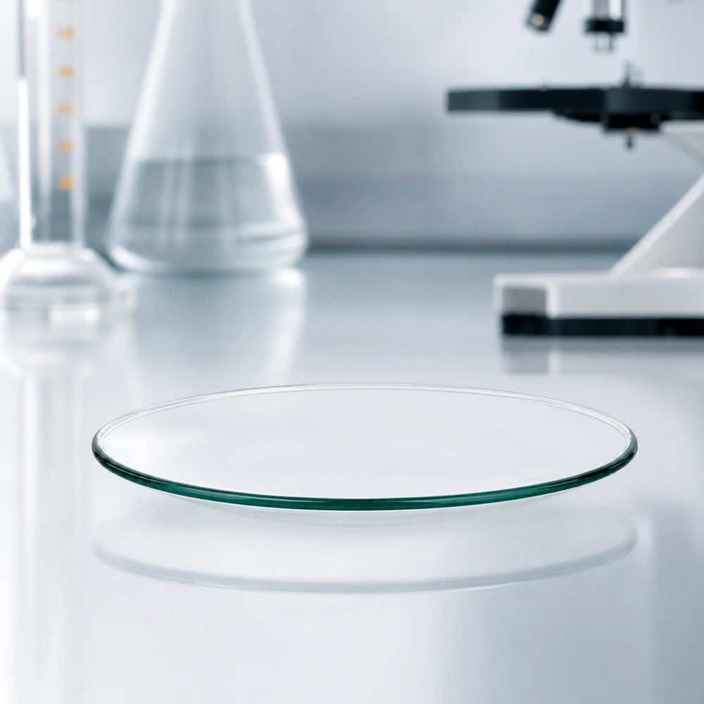 Horlogeglazen 80 mm - borosilicaatglas 3.3 - versmolten rand Ronde laboratoriumschaal met een diameter van 8 cm en een dunne rand voor eenvoudige hantering in het laboratorium