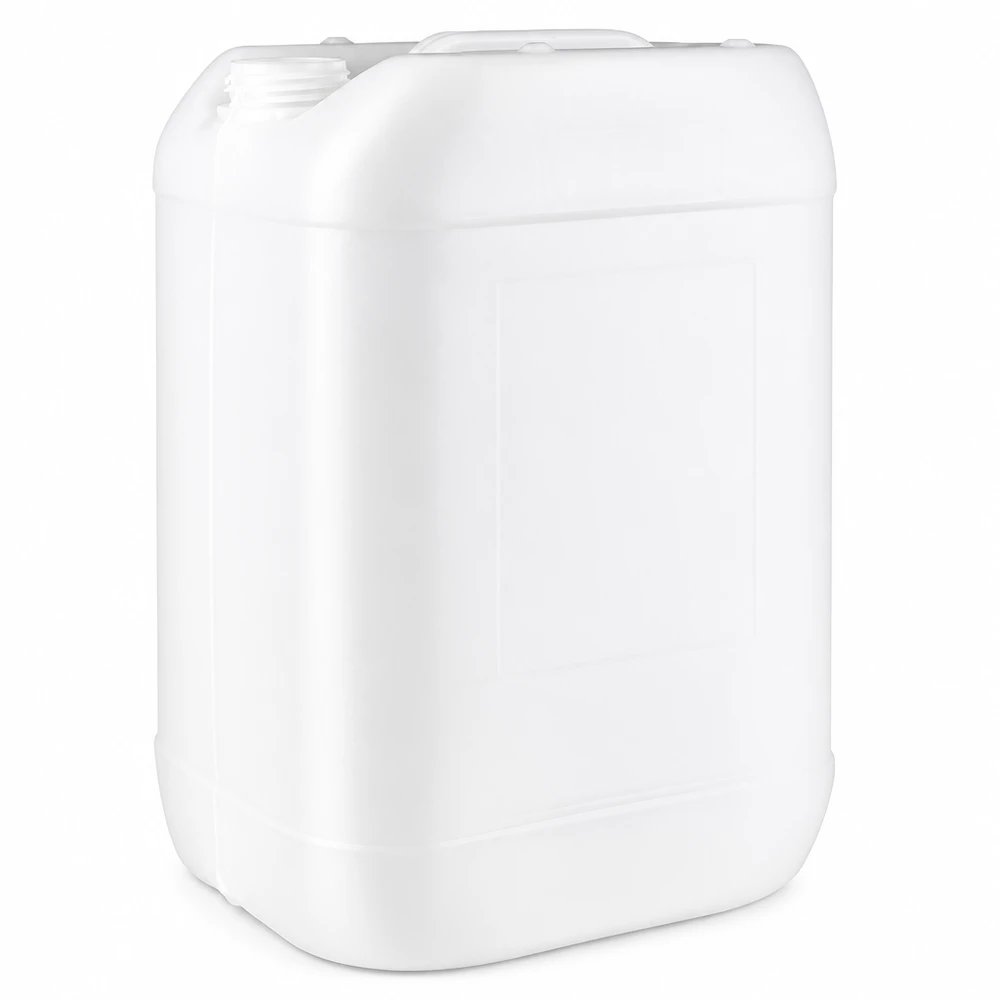 25l jerrycan, UN-toelating, zonder schroefsluiting Grote witte vloeistofkan van 25 liter zonder deksel voor industrieel en huishoudelijk gebruik