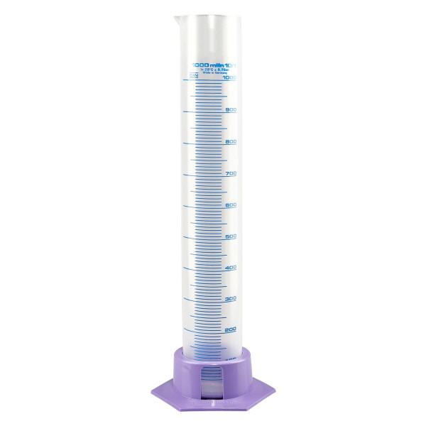 1000ml maatcilinder PP, maatverdeling met voet
